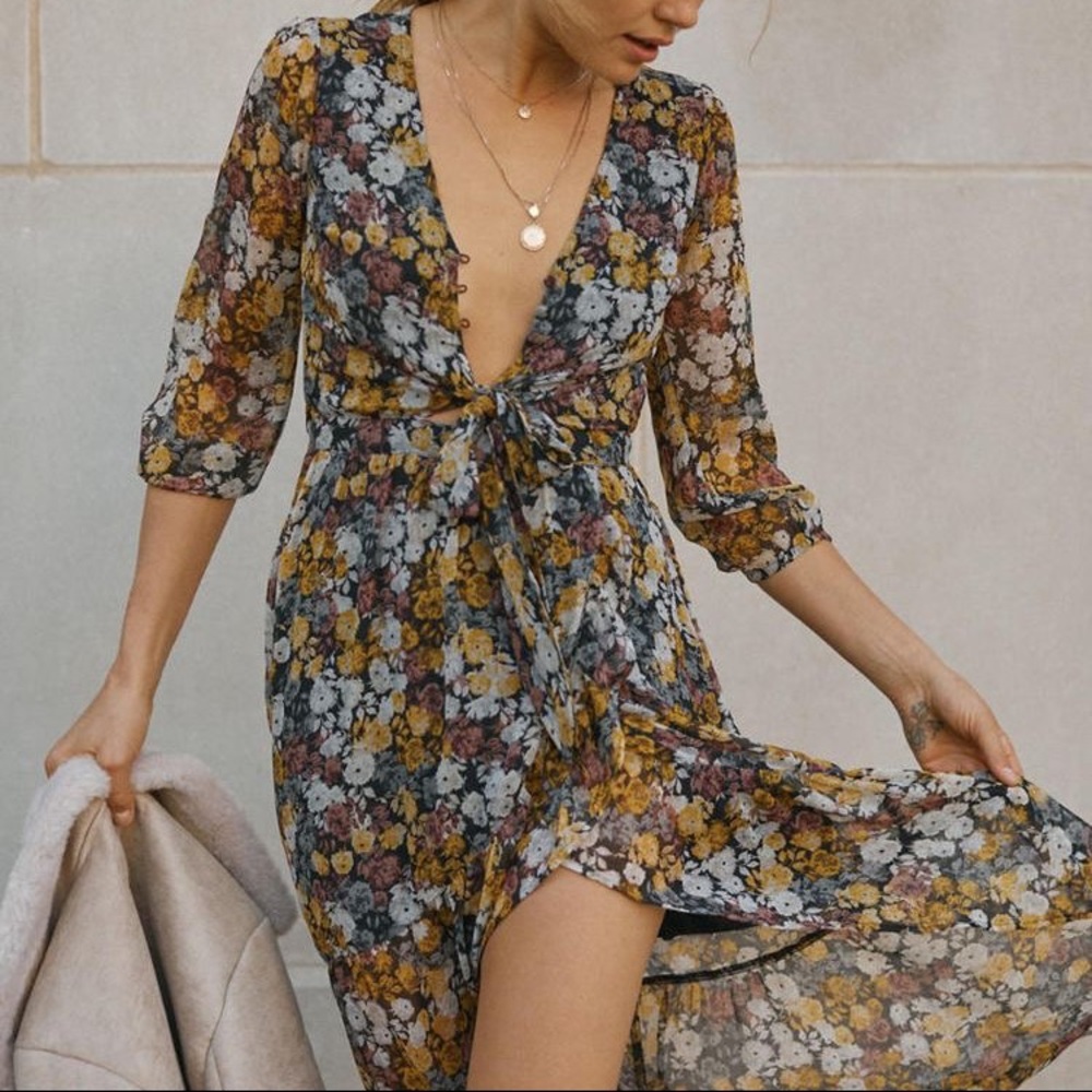 Abercrombie High Low Floral Dress
